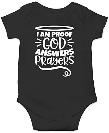 CBTwear I am Proof God Answers Prayers - Coming Home Outfit for Girls or Boys - Cute Infant One-Piece Baby Bodysuit