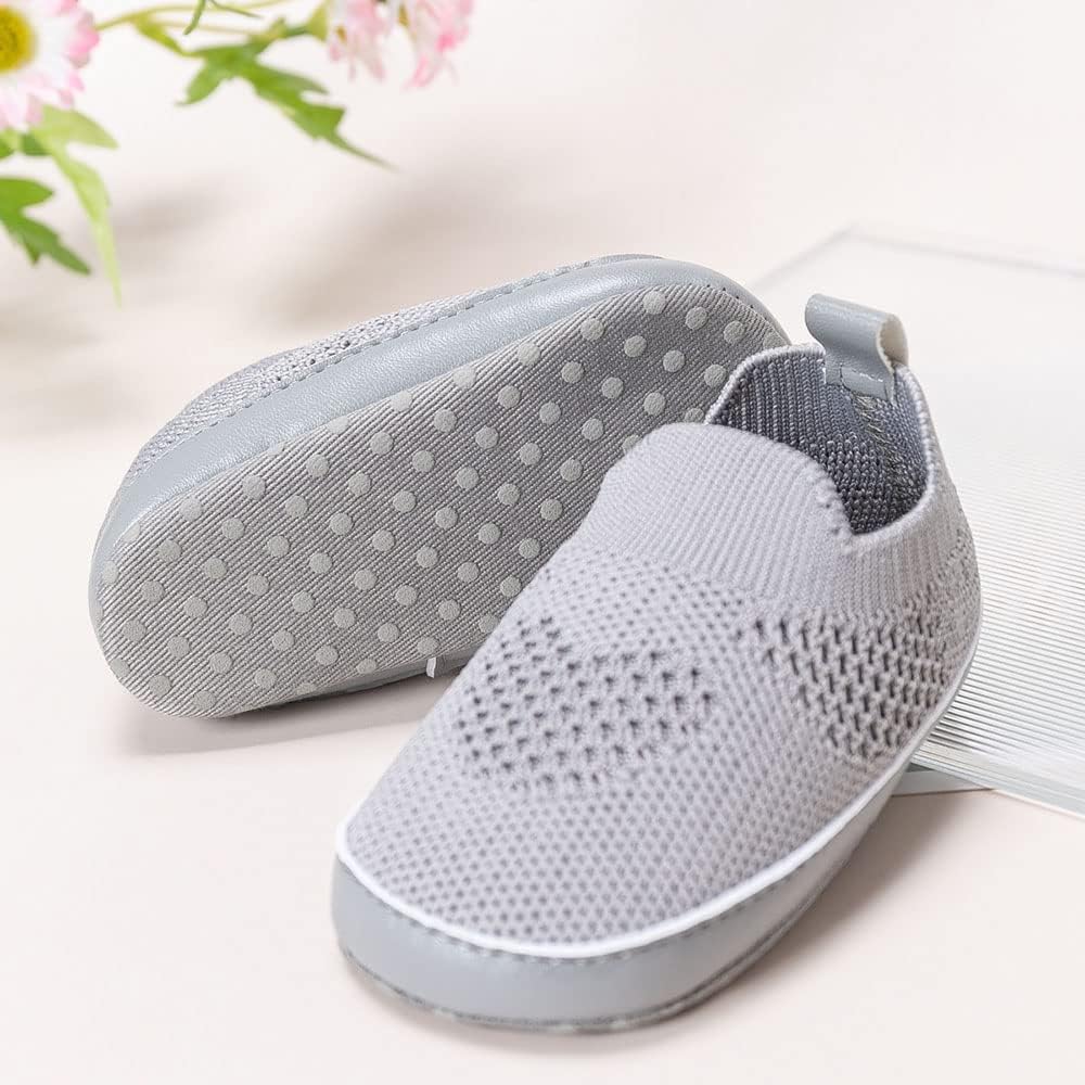 Clowora Unsex Baby Boys Girls Canvas First Walkers Shoes,Infant Non Slip Soft Sole Toddler Flat Lazy Loafers Sneaker for 3-6 Months Infant