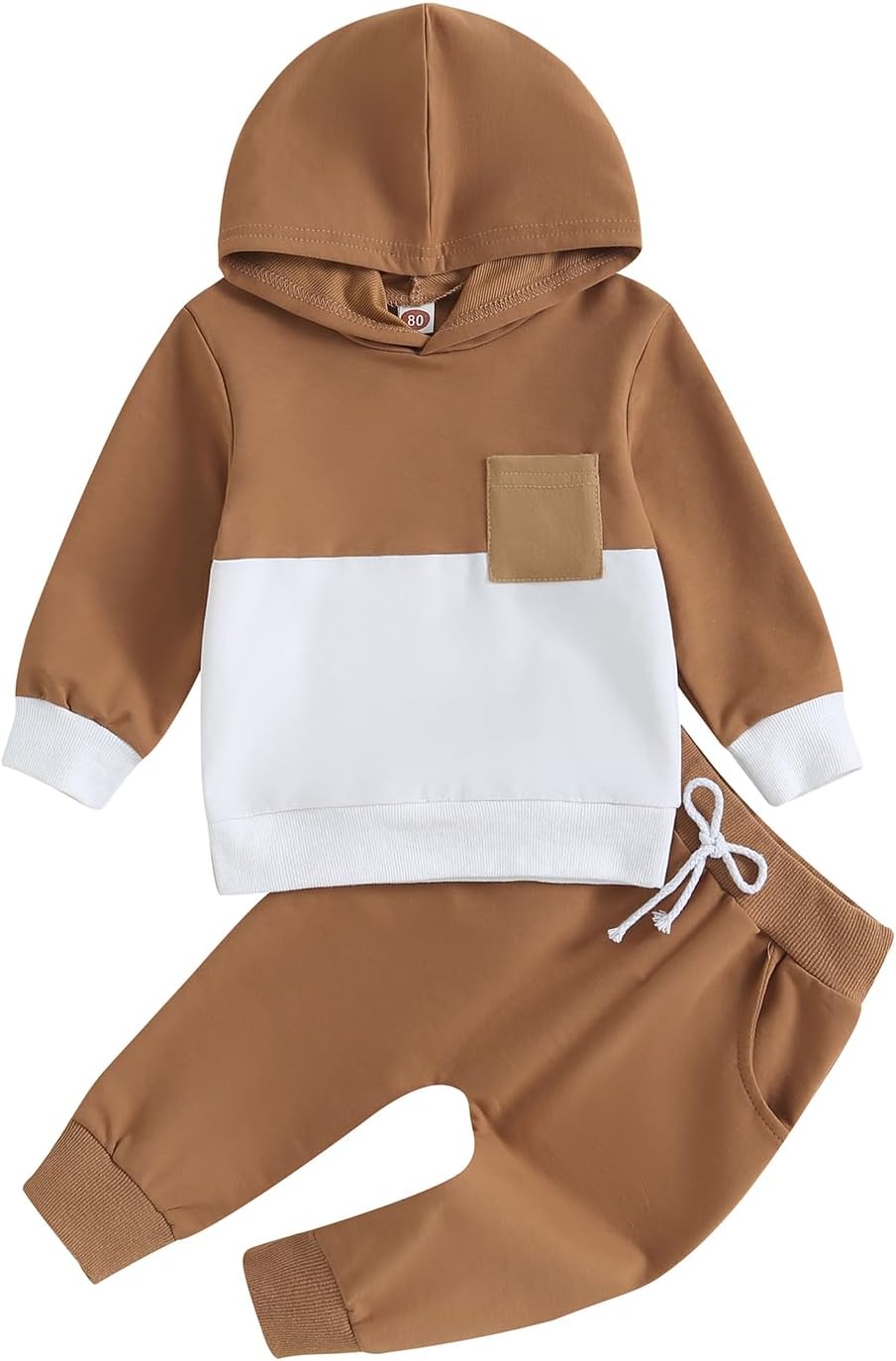 MERSARIPHY Baby Boy Clothes Set Color Block Long Sleeve Hooded Sweatshirt Pant Sweatsuit Infant Fall Winter Outfits for 0-6 Months baby