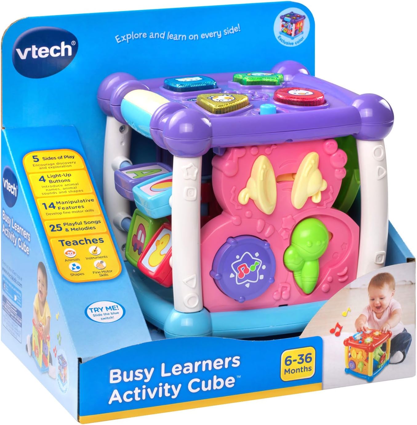 VTech Busy Learners Activity Cube, Purple